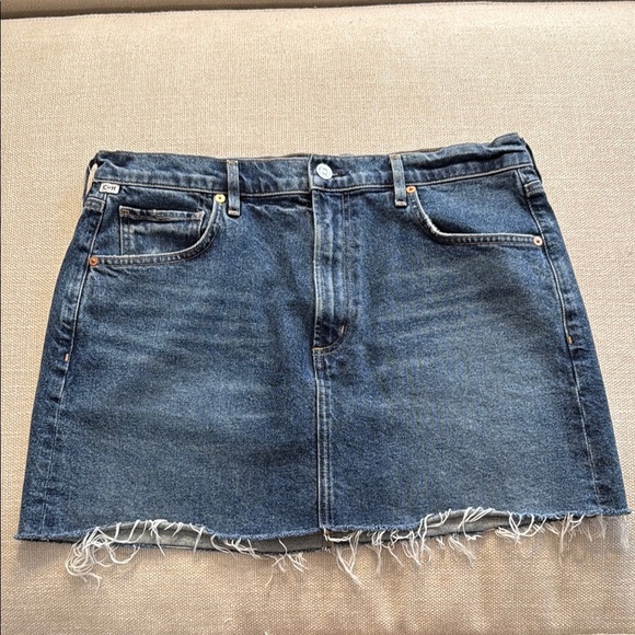 Citizens Of Humanity Beatnik Blue Denim Mini Skirt size 30 - Picture 1 of 9